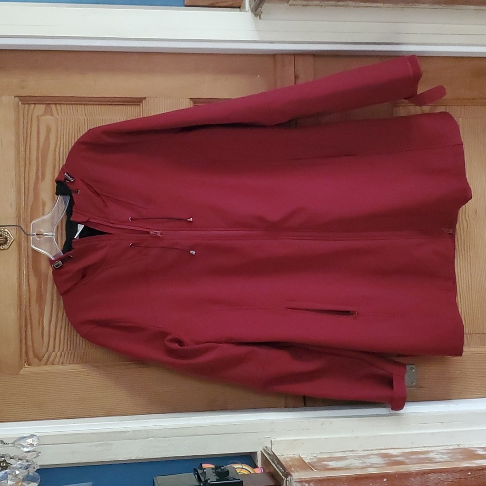 Women's Rain Coat Wine Red sz M/L